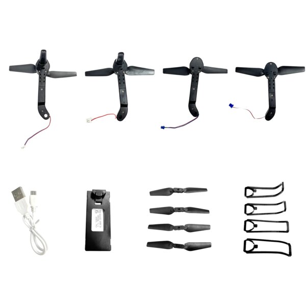 1/8/4pcs Propeller Blades Replacement Quadcopter Arm Motors Spare Parts USB Cable Arm Battery Blades Repair Accessories for F185