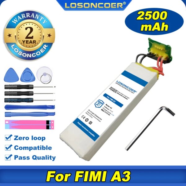 100% Original LOSONCOER 3S Replacement Battery For FIMI A3 RC Drone Quadcopter Spare Parts Intelligent Flight Free Tools