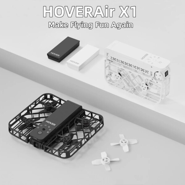 125g Mini Drone HOVERAir X1 Pocket-Sized Self-Flying Camera 2.7K HD Intelligent Flight Triple Stabilization Hover X1 Quadcopter