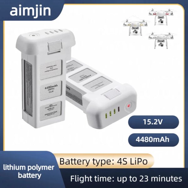 15.2V 4480mAh Drone Battery for DJI phantom 3 Professional/3/Standard/Advanced LiPo 4S Intelligent Battery up to 23 minutes