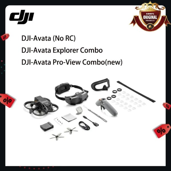 DJI Avata 4K/60fps 155° Super-Wide FOV Videos Flight Drone Dual 1080p Micro-OLED Screens Intuitive Motion Control New In Stock