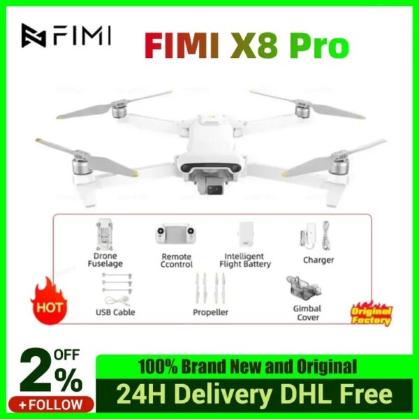 FIMI X8 Pro 3-Axis Gimbal 4K HD Camera Drone GPS Smart Avoiding Obstacles professional RC Quadcopter Helicopter in Stock