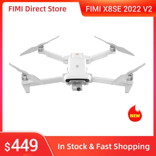 FIMI X8SE 2022 V2 Camera Drone 4K professional Quadcopter camera RC Helicopter  FPV 3-axis Gimbal 4K Camera GPS RC X8 Drone