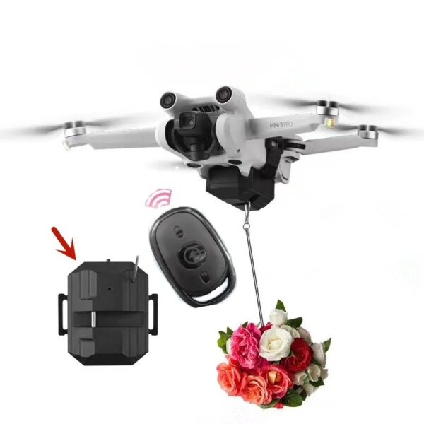 Drone Dropping System Payload Delivery Thrower Air Dropper Device for DJI Mini 3 Pro Mavic Air 2/2S FIMI X8 Mavic 3 Drone