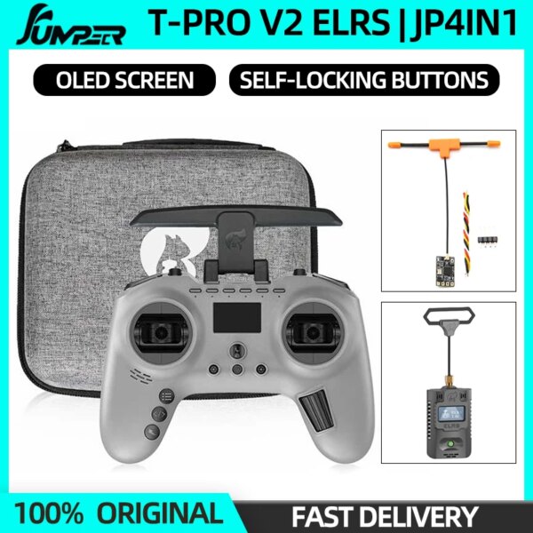 New Jumper T-Pro TPRO V2 Internal ELRS 2.4G 1000mW ExpressLRS Remote Radio Controller OLED Screen Self-locking For Drone