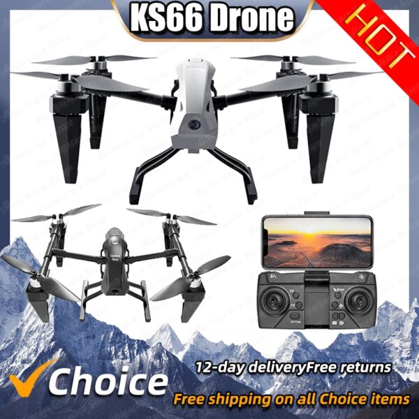 New KS66 Drone 4K Professinal 8K HD Dual Camera Brushless Motor Wide Angle Optical Flow Localization RC Quadcopter Sell apron