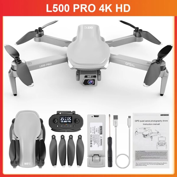 L500 PRO 4K GPS Drone With Camera Brushless Pro Quadcopter FPV 5G Wifi 1.2km 25mins Flight RC Helicopter Camera Mini Drone 250g