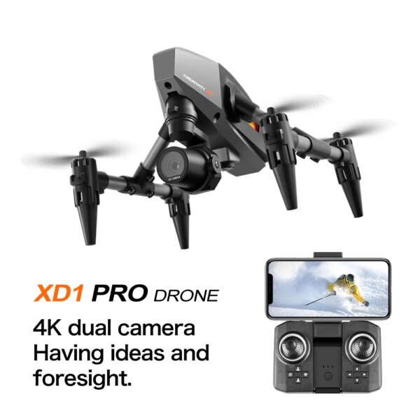 New XD1 Alloy Architecture Drone With Professional 8K HD Camera WIFI FPV Quadcopter Mini UAV Drone Optical Flow Helicopters