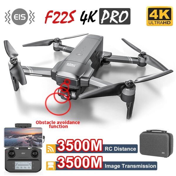 SJRC F22 / F22S 4K Pro Drone With Camera Obstacle Avoidance 3.5KM 2-axis EIS Gimbal 5G WIFI GPS Quadcopter Professional RC Dron