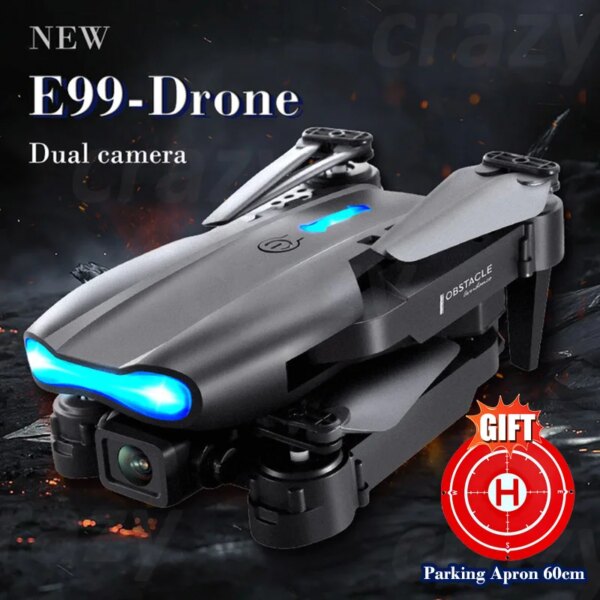 New E99 K3 Mini Drone 4K Professional Dual HD Camera Three Sided Obstacle Avoidance WiFi FPV Foldable Quadcopter Kids Toys