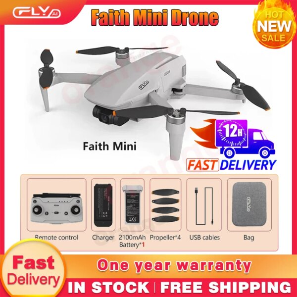 C-FLY 4K Professional Faith Mini Drone 3-Axis Gimbal Foldable With HD Camera Wifi Brushless Motor GPS Drone RC Quadcopter