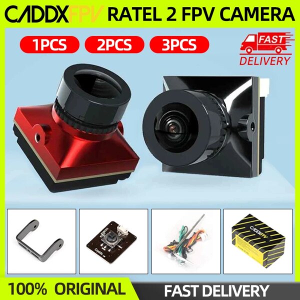 1/2/3PCS Caddx Ratel 2 V2 / PRO FPV Camera Ratel2 2.1mm Lens 16:9/4:3 NTSC/PAL Switchable Micro FPV Camera Drone Quadcopter