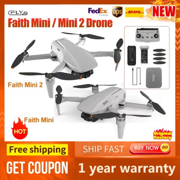 C-FLY Faith Mini/Mini 2 Drone 4K 3-Axis Gimbal Foldable Professional With HD Camera Wifi Brushless Motor GPS Drone RC Quadcopter