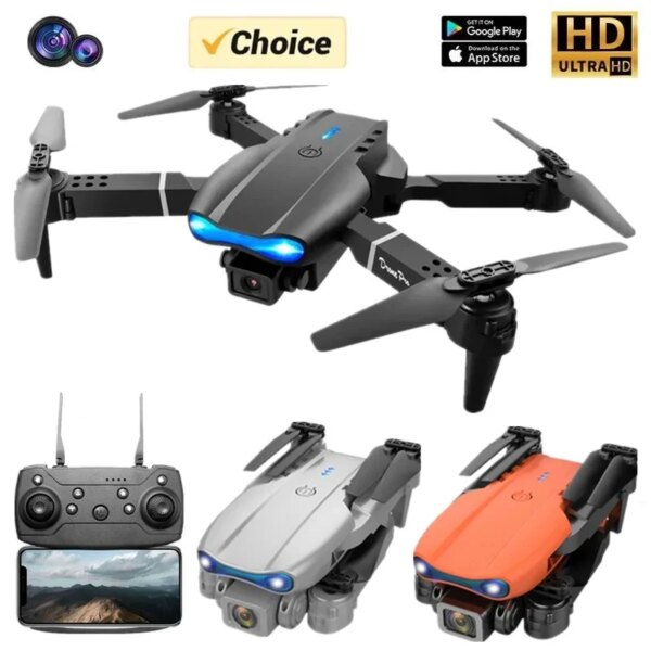 Professional Drone E99 HD 4k camera Foldable Mini WIFI FPV RC Aerial photography quadcopter RC helicopter with tarmac toys