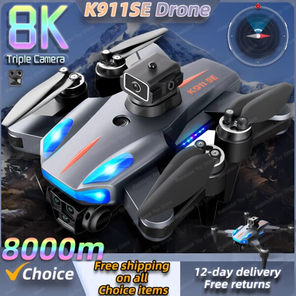 New K911 SE GPS Drone 8K Professional Obstacle Avoidance 4K DualHD Camera 5G Brushless Motor Foldable Quadcopter Sell Apron