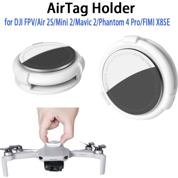 AirTag Holder Mount Drone Anti-lost for MINI 3 Pro DJI FPV/Air 2S/Mini 2/Mavic 2/Phantom 4 Pro/FIMI X8SE/EVO II