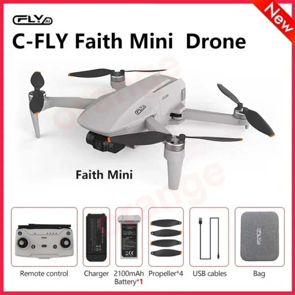 C-FLY Faith Mini/Mini 2 Drone 4K 3-Axis Gimbal Foldable Professional With HD Camera Wifi Brushless Motor GPS Drone RC Quadcopter