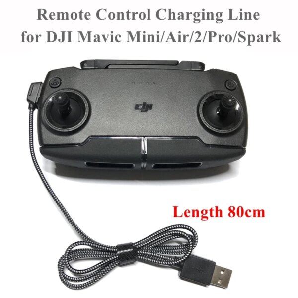 Fast Charging Charger USB Cable Nylon Line Connect port 80cm Adapter Lead Wire For DJI Mavic Mini/Pro/Air 2 Spark Remote Control