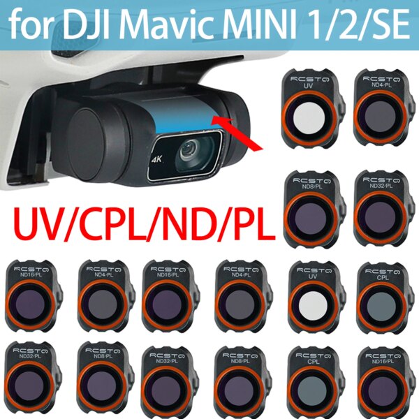 New DJI Mini 2 Camera Lens Filter for DJI Mavic MINI 1/2/SE Drone Filter Set UV/CPL/4ND PL/8 ND PL/16ND PL/32 ND PL Accessories