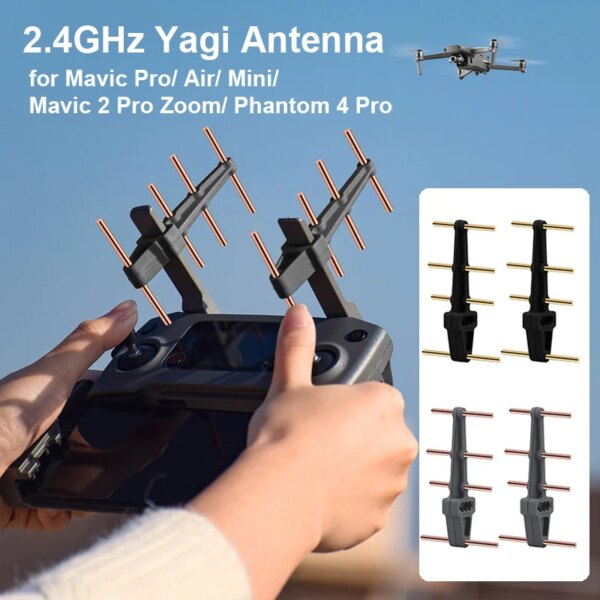 2.4Ghz Remote Control Signal Booster Yagi Antenna for Mavic 2 Zoom Mavic Pro Mini Air Phantom 4 Pro Drone Signal Range Extender