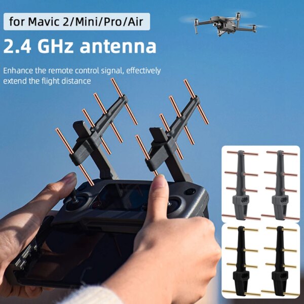 2.4Ghz Yagi Antenna Remote Control Signal Booster for DJI Mavic 2/Mini/Pro Phantom 4 Pro Removable FPV Signal Range Extender