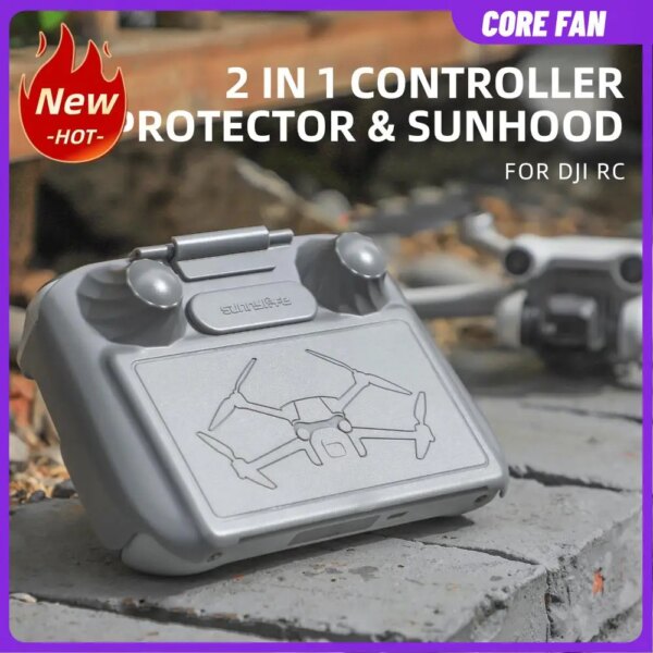 2 in 1 Protective Shell Dust-proof Plastic Remote Controller Protector Scratch-proof Sunshade Cover Drone Accessories for DJI RC