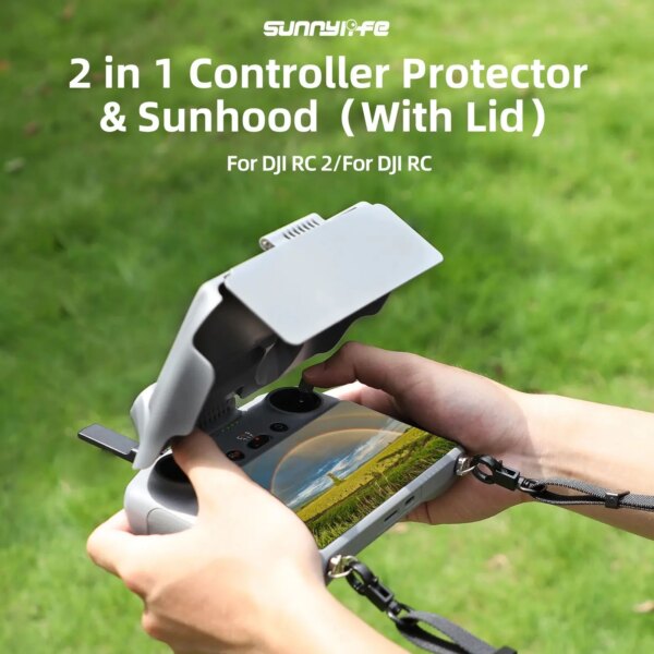 2 in 1 Remote Controller Sun Hood For DJI RC 2 Sunshade Screen Protective Shell Cover For DJI Air 3/Mini 4 Pro Drone Accessories