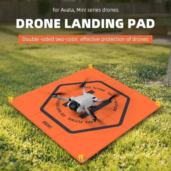 20 Inch Drone Landing Pad Double-Sided Helipad With Storage Bag Reflective Strip Drone Mini Spark Pad Accessories