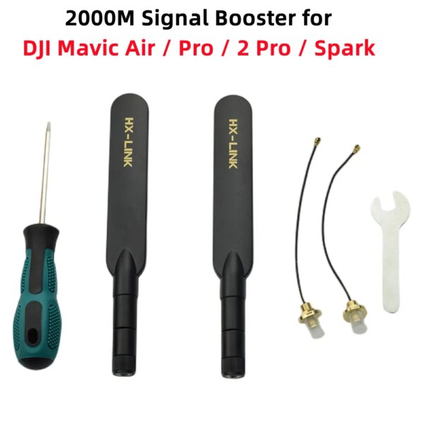 2000M Signal Booster for DJI Mavic Air / Mini / Pro / Spark Drone Dual-frequency Omnidirectional Antenna Booster Range Extender