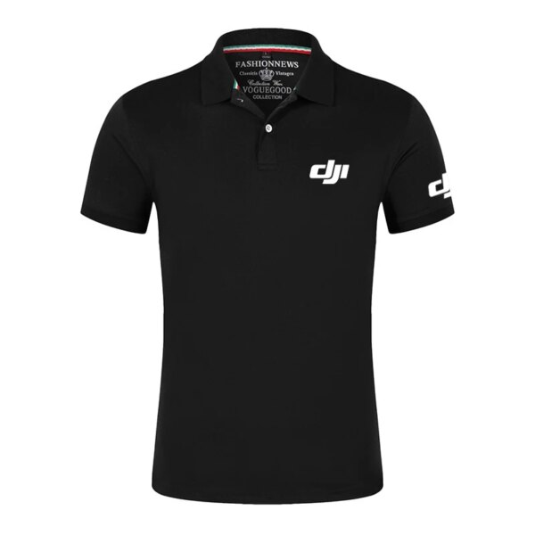 2022 New Dji Professional Pilot Drone Men's New Summer Hot Breathable Polo Shirts Printing Short Sleeve Comfortable Tops