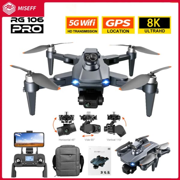 2023 Drone 8k Professional GPS 3 KM 3 Axis Brushless Gimbal RC Quadcopter Obstacle Avoidance Drones With Camera HD 4K 5G Dron