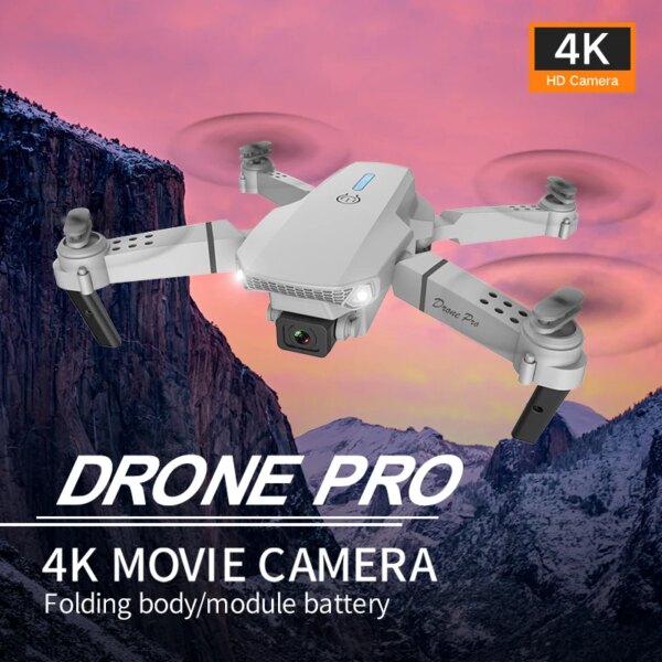 2023 New E88 Pro Drone Quadcopter Drone: Dual cameras, height control, one click operation.