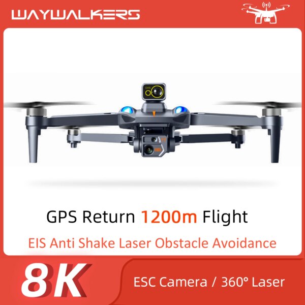 2023 New Max Drone 8K Professional 4K 5G WIFI HD Dual Camera Brushless Motor Anti-shake Foldable Quadcopter GPS Return