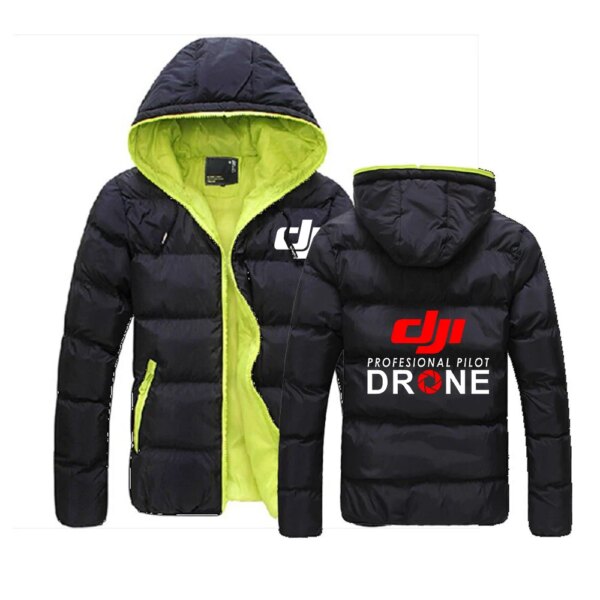 2023 Printing New Men Dji Professional Pilot Drone Autumn Hot Sale Six-color Cotton Casual Hooded Solid Color Fashion Coat Tops