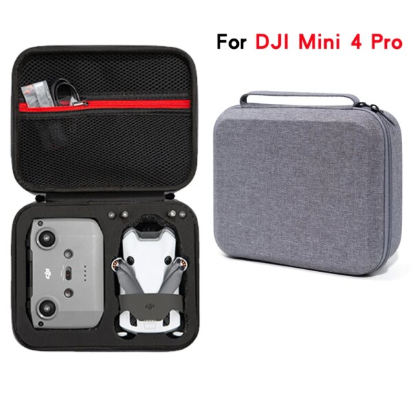 2024 Carrying Case Shockproof Handbag Protective Cover Storage Bag Box for DJI Mini 4 Pro Drone Remote Battery Accessories