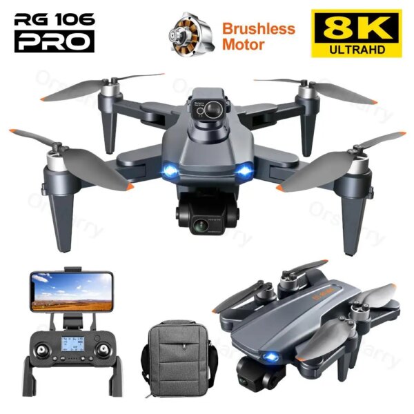 2024 NEW RG106 / Pro Drone 8K HD Camera Profesional Reperter GPS 3-Axis Gimbal Brushless Motor FPV RC Quadcopter Aircraft Toy