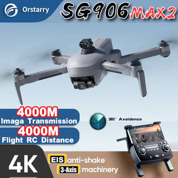 2024 NEW SG906 MAX2 Professional FPV EIS 4K Camera Drones 3-Axis Gimbal Brushless GPS Quadcopter Obstacle Avoidance ALL BEAST 3E