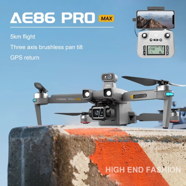 2024 New AE86 GPS 4K Drone Professional Obstacle Avoidance 8K DualHD Camera 5G Brushless Motor Foldable Quadcopter Gifts Toys