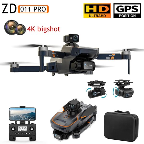 2024 New ZD011 PRO 8K Drone Professional HD Camera Drones Video 4k GPS WIFI FPV 2 Axis Anti-shake Gimbal UAV RC 5km Long Range