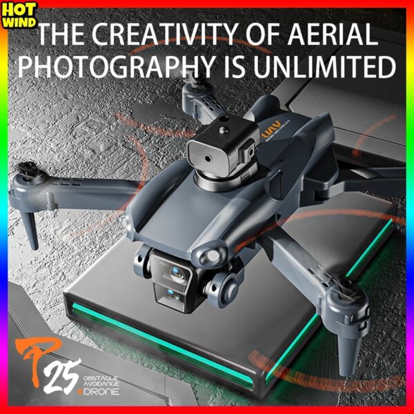 2024 P25 Drone Triple Camera 8K HD Brushless UAV GPS Professional Aerial Photography Obstacle Avoidance Aircraft Remote Toys