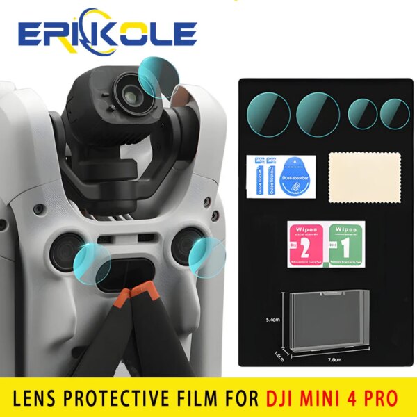 2PC Screen Protector Film for DJI Mini 4 Pro Drone Accessories Lens Protective Film Anti-scratch HD Tempered Glass Film