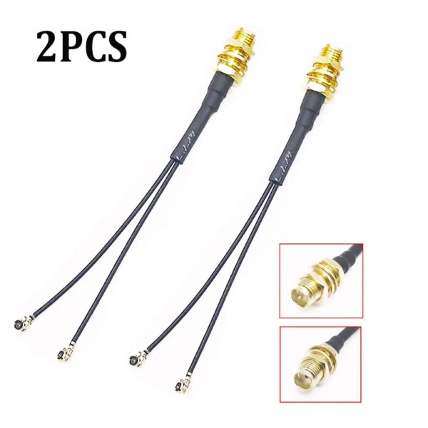 2PCS Dual IPEX1 To SMA Female Converter Adapter Cable for DJI O3 Air Unit FPV Freestyle VTX Antenna DIY Parts