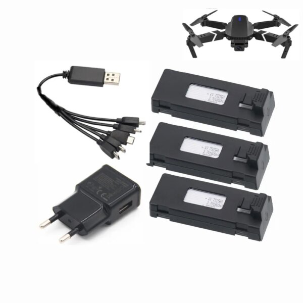 3.7V 1800Mah RC Drone Battery Accessory For E88 E88PRO Ls-E525 E525 PRO Mini Uav Drone Battery Special Battery Rc Parts 1/10Pcs