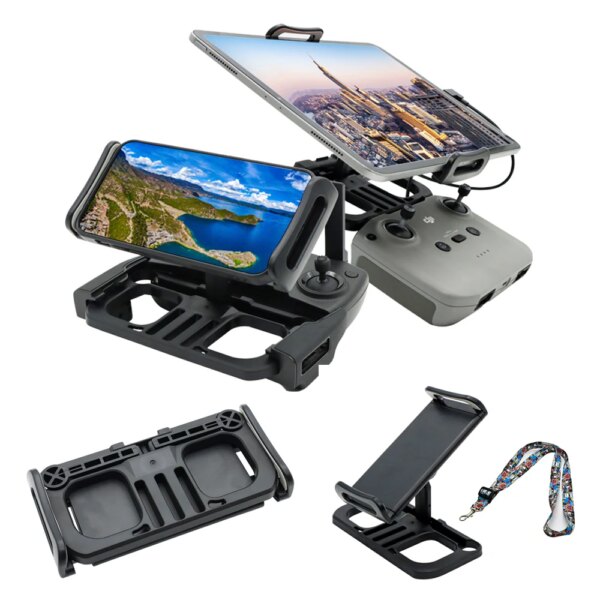 360 Degree Rotatable Phone Holder Foldable Tablet Bracket for DJI Mavic 2/Pro/Air 2/2S/Mini 2/SE Fimi X8 Mini Remote Controller