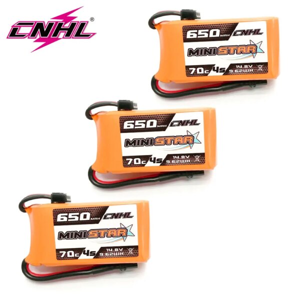 3PCS CNHL 3S 4S 11.1V 14.8V Lipo Battery 650mAh 850mAh 70C MiniStar With XT30 XT60 Plug For RC FPV Drone Quadcopter Airplane