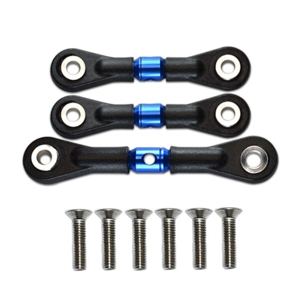 3Pcs Steering Link Rod Servo Rod for Tamiya TT-02 TT-02T TT02 TT02T 1/10 RC Car Upgrade Parts