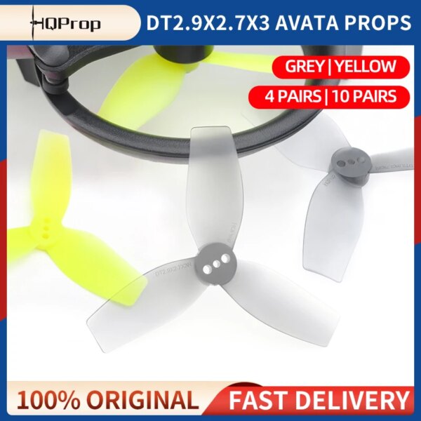 4/10Pairs HQProp HQ DT2.9X2.7X3 2927 Propeller 3-Blade CW&CCW PC Props For DJI Avata RC FPV Cinewhoop Drone Quadcopter Freestyle