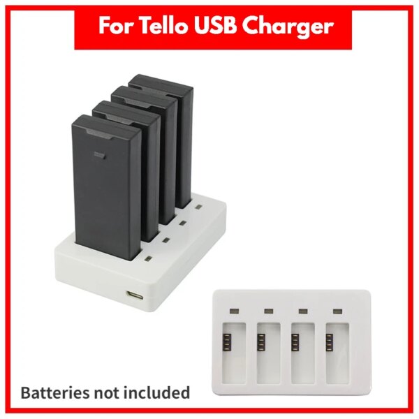 4-in-1 Charing Hub For Tello Drone Battery Intelligent USB Charger Multi Battery Quick Charging Accessories