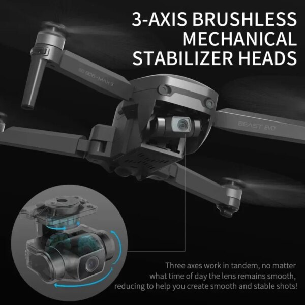 4KM Distance Brushless FPV Foldable Quadcopter MAX2 F22S SG906 MAX3 Professional 3-Axis Gimbal 5G Wifi GPS Drone 4K Camera