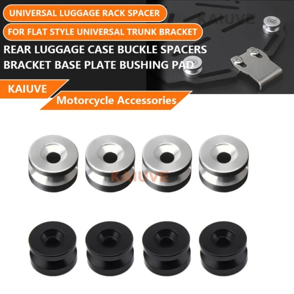 4PCS Universal Motorcycle Rear Luggage Case Tail Top Box Helmet Trunk Bracket Base Plate Bushing Pad Buckle Spacers Accessories